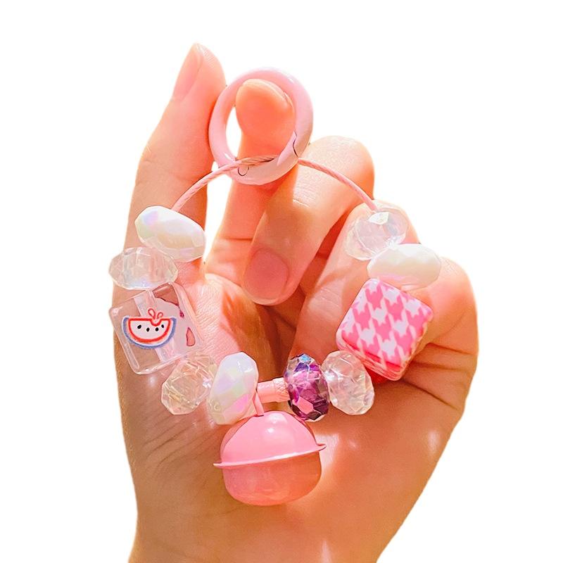 Crystal Bell Cute Beaded Keychain Car Key Ring Bag Pendant Decoration Hanging