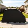 Motorcycle Storage Shelter with Security Lock, 600D Oxford Flip-Up Garage Tent, Heavy-Duty All-Weather Motorcycle Cover with Ventilation Windows,