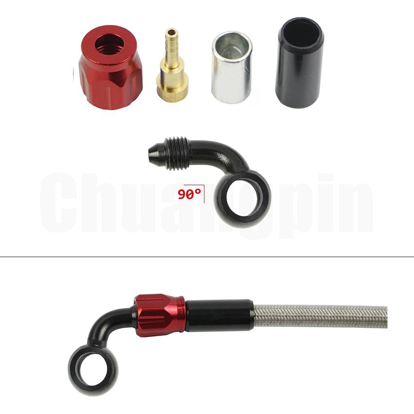 Montare banjo de frână Scoateți din aluminiu Moto întărită hidraulică Ambreiaj de frână Linie de furtun de ulei AN3 pentru motocicletă ATV Dirt Bike Buggy