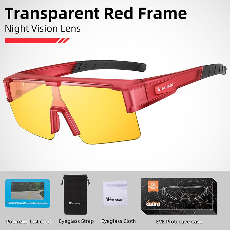 Photochromic Cycling Glasses Fit Over Myopic Sunglasses UV 400 Polarized Fishing Bike Goggles Cool Aesthetic Eyewear