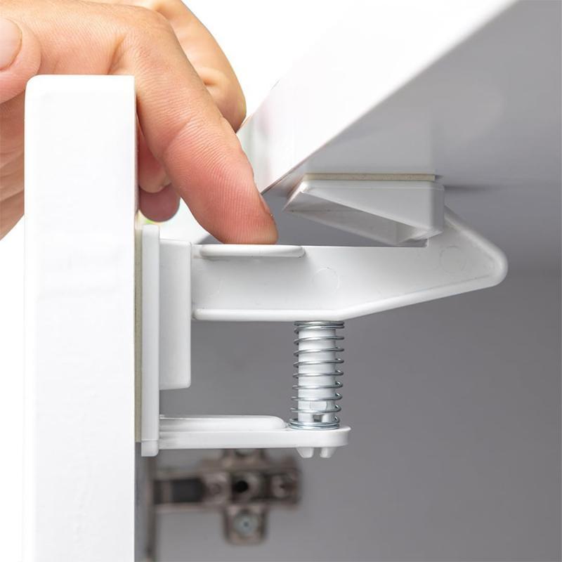 5Pcs Adhesive Baby Safety Lock For Drawer Cabinet Door Invisible Buckle Closet Locks Children Protection Baby Security Lock