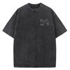 Unisex Sommer kurzärmlig g Gewicht gewaschen Retro Laufen Sport Muster Baumwollstoff reine Baumwolle locker T-Shirt