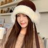 Solid Color Plush Earflap Cap Premium Plush Fluffy Warm Hat Winter Knit Hat  Chilly Days