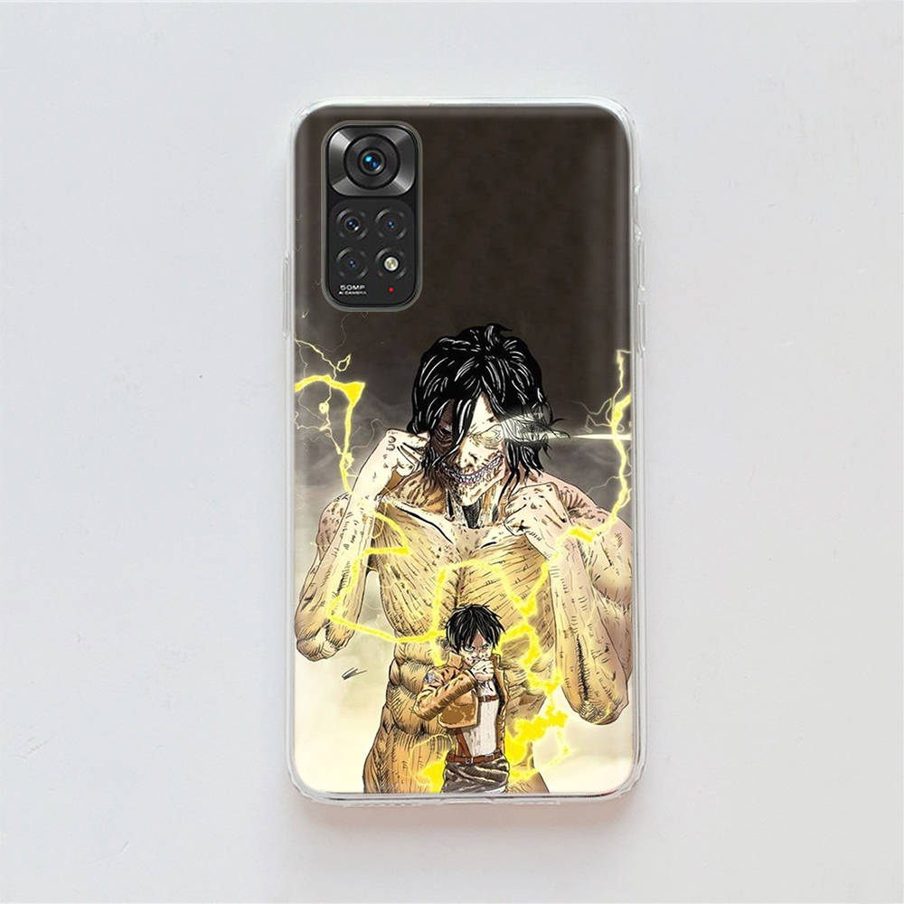 DT52 Anime Attack On Titan Case for Samsung A04 A14 A23 A34 A54 M23 M33 M52 M53 Realme 10 9 C30S C35 C55 VIVO Y02S Y21 Y33S Y51 X80 Pro Clear Cover