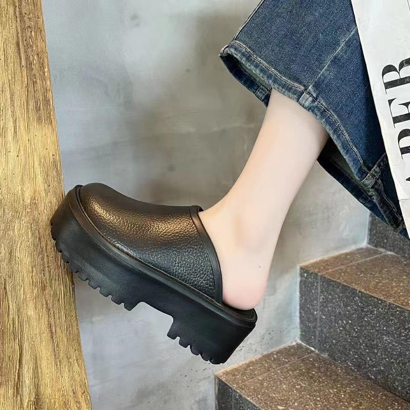 New non-slip heightening slippers women's four-season outer wear trendy fashion sandals bag head shoes