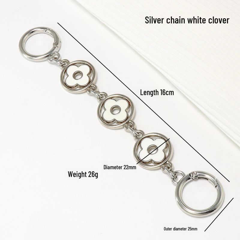 Abnehmbarer Glücksklee Taschenkettenriemen - Vielseitiges dekoratives Metallaccessoire für Crossbody und Rucksack