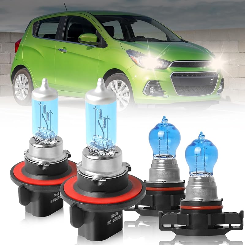 Fit For Ford Escape 2008 2009 2010 2011 2012 High Performance Halogen Headlight Bulbs 9008/H13 High/Low Beam + 5202 Fog Light Car Replacement Bulb