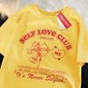 Self Love Club Fun Cupid Men Women T Shirts Breathable Street Tee Clothes Cotton Summer Fashion Loose Casual Oversized T Shirt