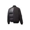 Li Ning CF Wu Xing Series Spliced Loose Short Warm Down Jacket Unisex Outerwear Black AYMR385-1