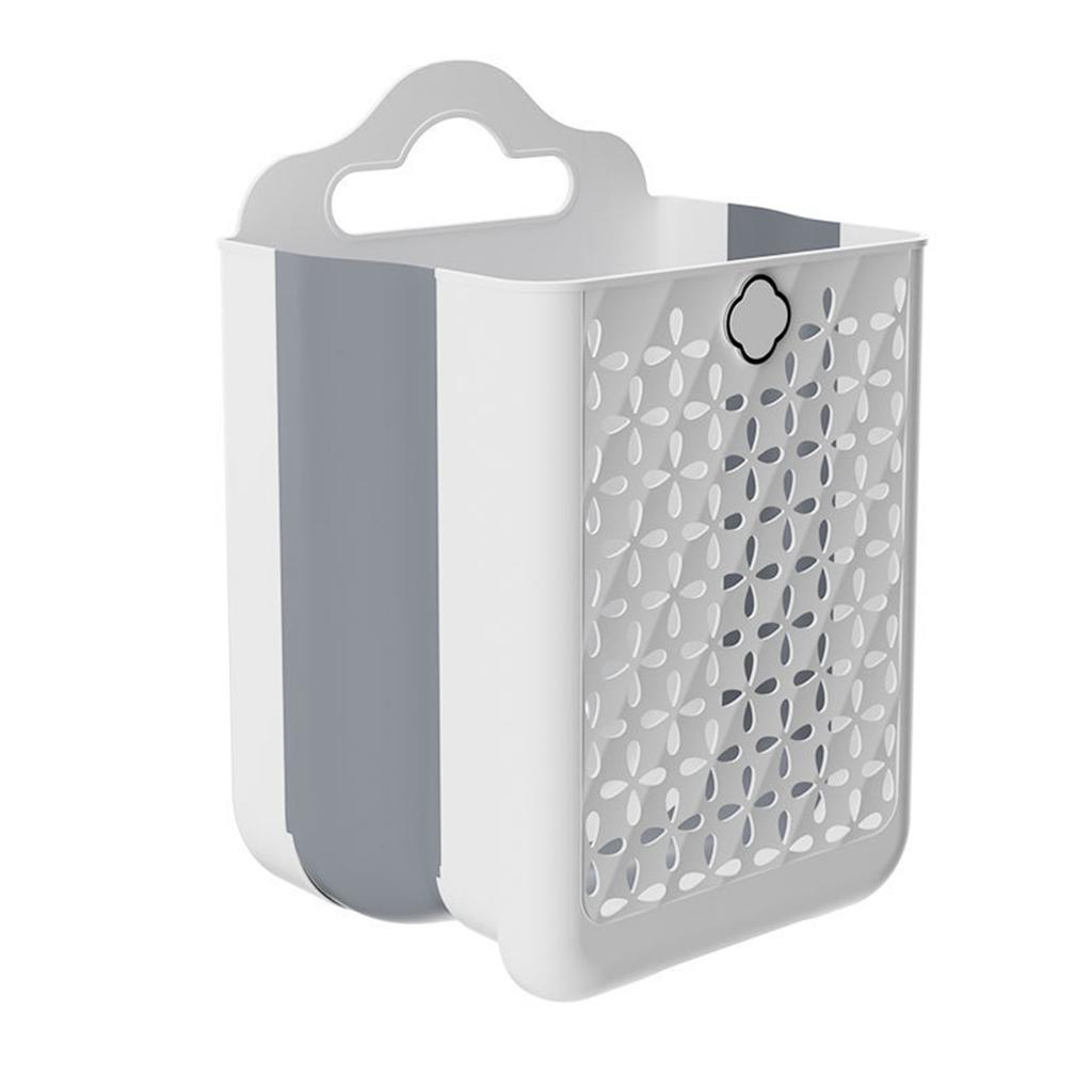 Wall Mounted Foldable Laundry Organizers Durable Tear Resistant Fabric Foldable Clothes Basket For Tight Spaces Assorted Color