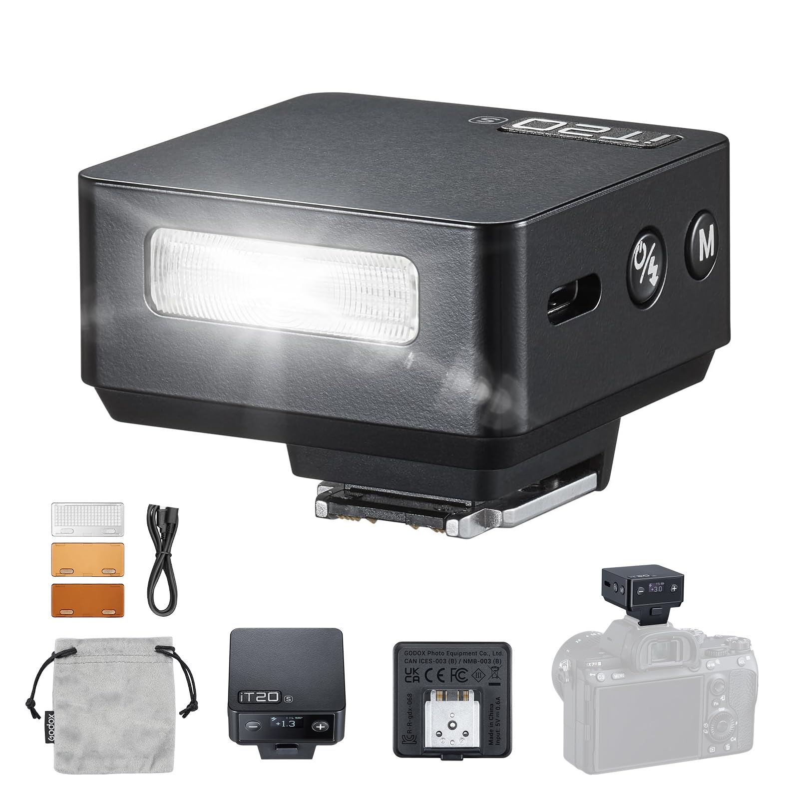 Авторизованная вспышка Godox iT20 S iT20S TTL Совместимая с 700 Полная Мощность iT20 Мини TTL Вспышка для Камеры Литиевые Цветные Фильтры и Совместимая с Камерами Sony