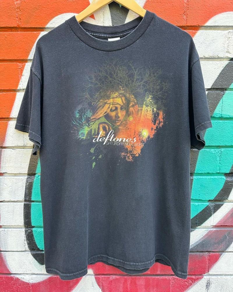 

2000s Deftones Saturday Night black short sleeve T shirt A224 4XL