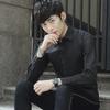 Cămașă Casual de Afaceri pentru Bărbați, Slim Fit, Mânecă Lungă, Culoare Solidă - Stil Coreean, Fără Riduri, Alb