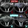 Car Steering Wheel Chrome Trim Cover For Mercedes Benz AMG C E GLK GLA CLA Class W176 W204 W212 W156 W218 A09946400139107