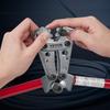 Battery Cable Lug Crimping Tool, 10-1/0AWG with Cable Cutter and 95PCS Copper Ring Terminals, 6 Wire Sizes Crimping Die and 100pcs Heat Shrink Tubes,