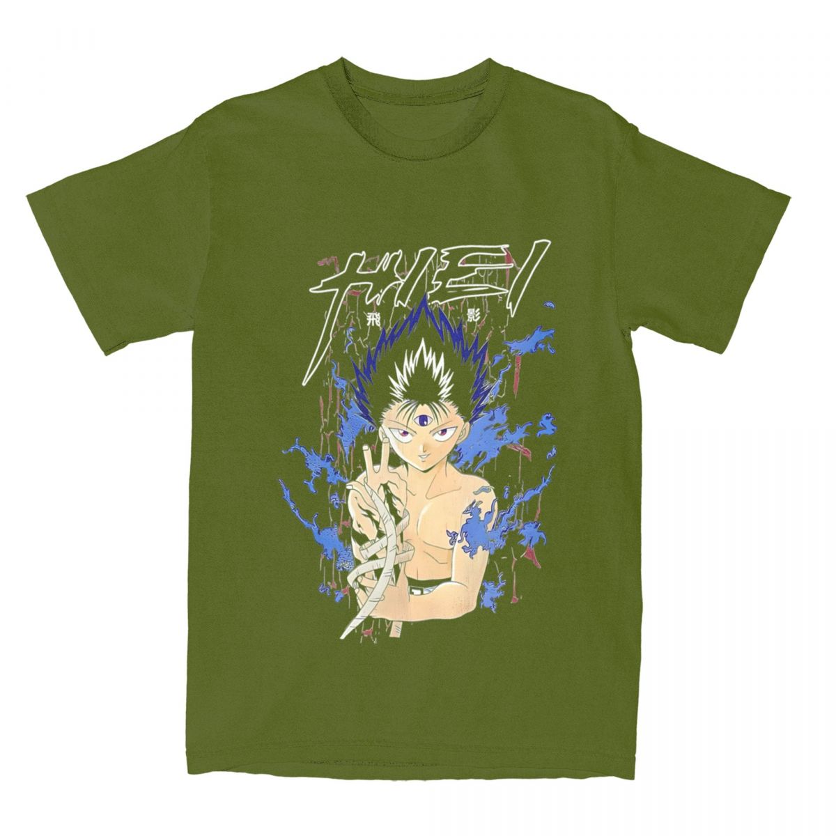 Мужская женская рубашка Yu Yu Hakusho Hiei, потрясающая футболка из чистого хлопка, оригинальная футболка 4XL