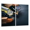 GLASS CUTTING BOARD 2x 30x52 WINE