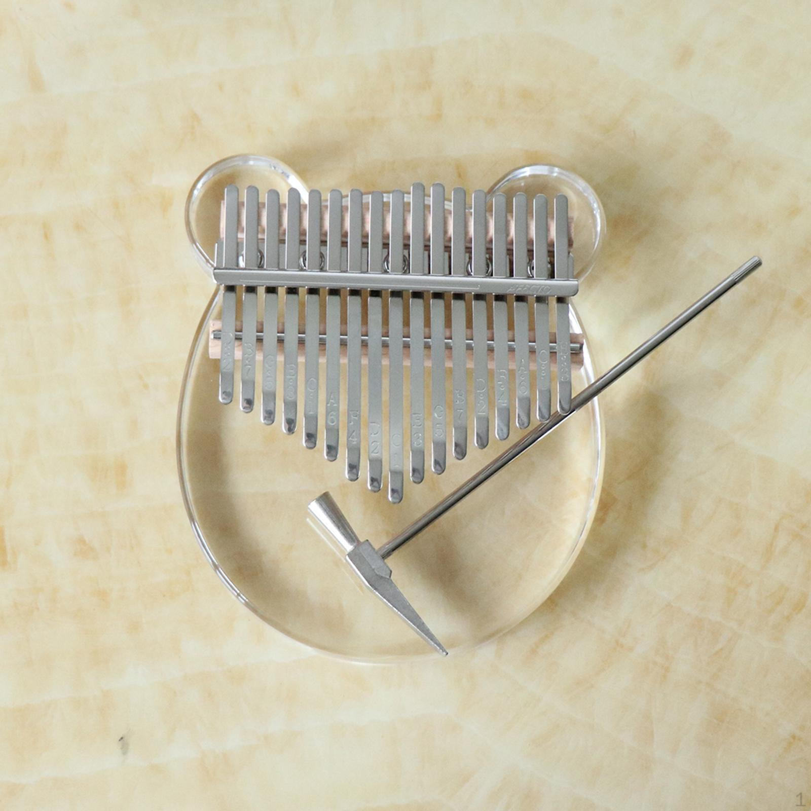 

Прозрачное акриловое пианино с 17 клавишами и футляром для большого пальца