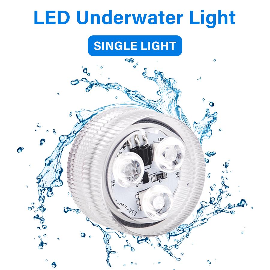 

3LEDs RGB LED Underwater Light With Remote Control Submersible Lamp Waterproof For Swimming Fish Tank Pool Wedding Party Lightin