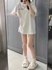 Unisex Plus Size Retro Cotton Short-Sleeve T-Shirt, Chic Hong Kong Style Loose Fit