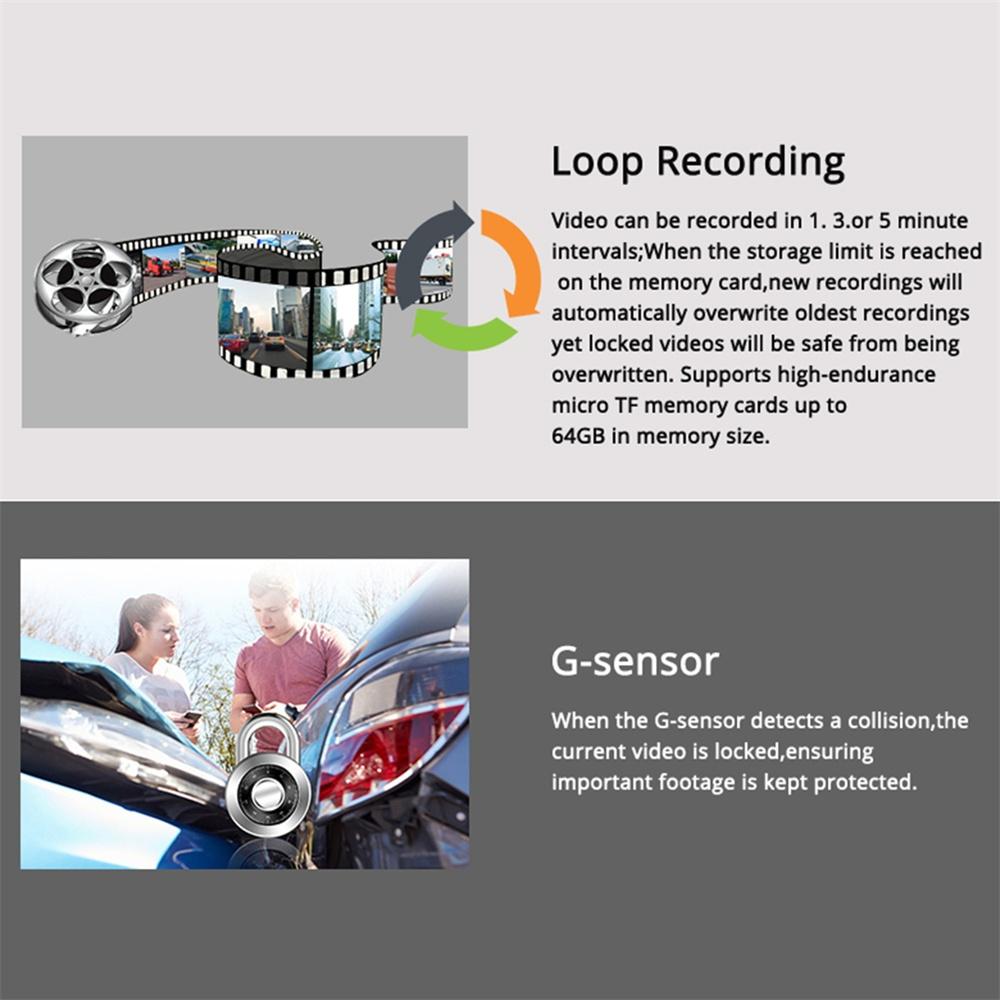 4K 2160P 3.2Inch WIFI GPS Night Vision Dual Cams Mini Hidden Car DVR Camera Dash Cam Front and Rear AHD Parking Monitor for Car