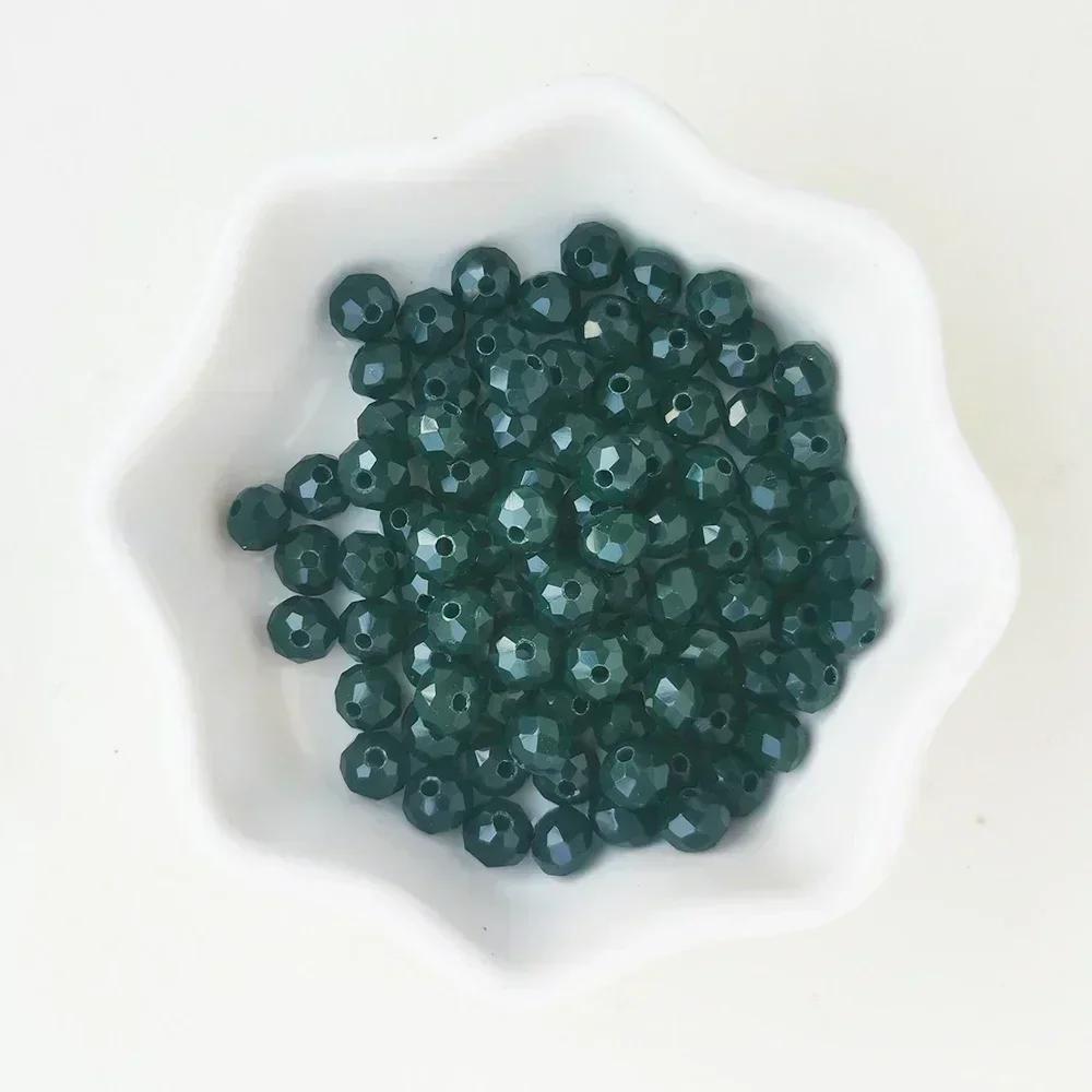 50 Stück Kristall Rondell Facettierte Glasperlen Für Schmuckherstellung DIY Damen Armband Halskette Schmuckzubehör 4*6mm