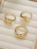 3pcs Gold Irregular Open Rings Set  European American Style Personality Temperament Rings  Versatile Fashion Jewelry Suitable fo