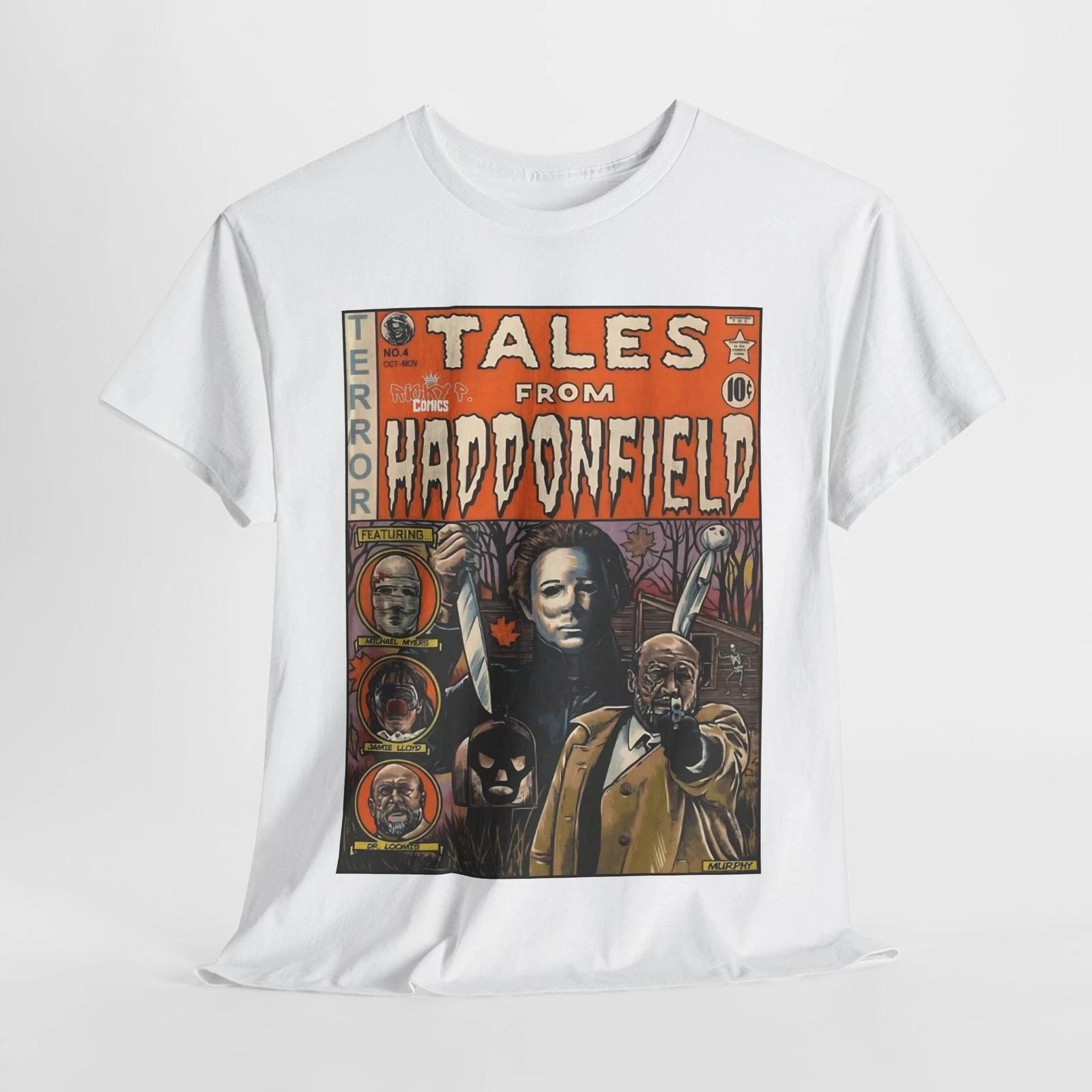 Halloween Movie Michael Myers Comic 100% Cotton T-shirt Mens Tees Top Unisex Heavy Cotton Tee 4XL