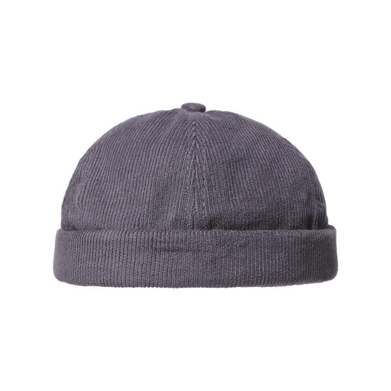 

American Retro Corduroy Dome Cap - Unisex Korean/Japanese Yuppie Style for Autumn/Winter One Size