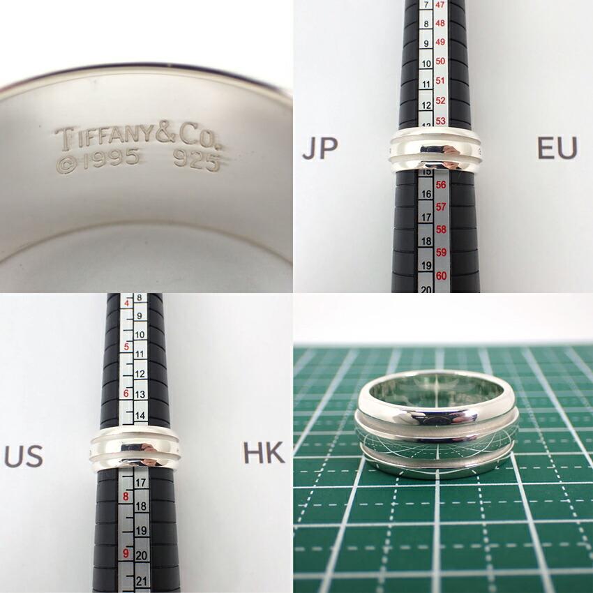 [Usado] Anillo de Doble Línea TIFFANY 925 / Talla 14 / j63-4