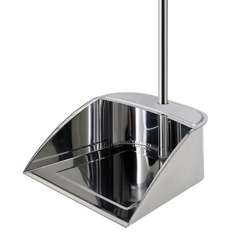 Shengda Stainless Steel Long Handle Dustpan, Tall Model (2-Pack)