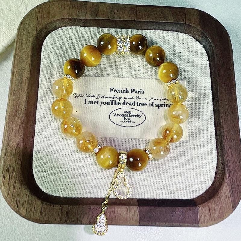 Crystal Wealth and Luck Bracelet: Golden Tiger's Eye 2025 Women's Fashion Jewelry