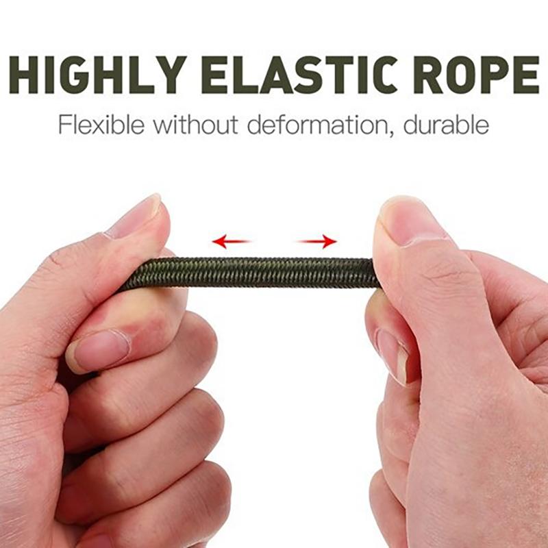 Elastic Tie Rope Carabiner Hook Kayak Bicycle Luggage Packing Rope Camping Accessories