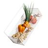 Cesto Portaoggetti in Filo Metallico da Parete Cesto Portafrutta Sospeso Contenitore Organizzatore con Adesivo per Cucina