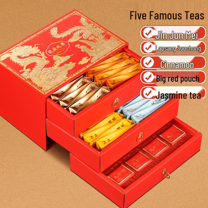 

Изысканный Чайный Набор «Сто Птиц и Феникс»: Лапсанг Сушонг, Пуэр, Чай Ругуй - Идеальный Подарок к Празднику.