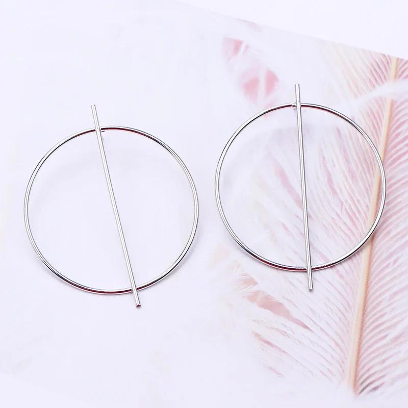 

Новые большие круглые серьги-гвоздики для женщин, массивные геометрические серьги золотого цвета, модные украшения Brincos Bijoux boucle d oreille серебряный