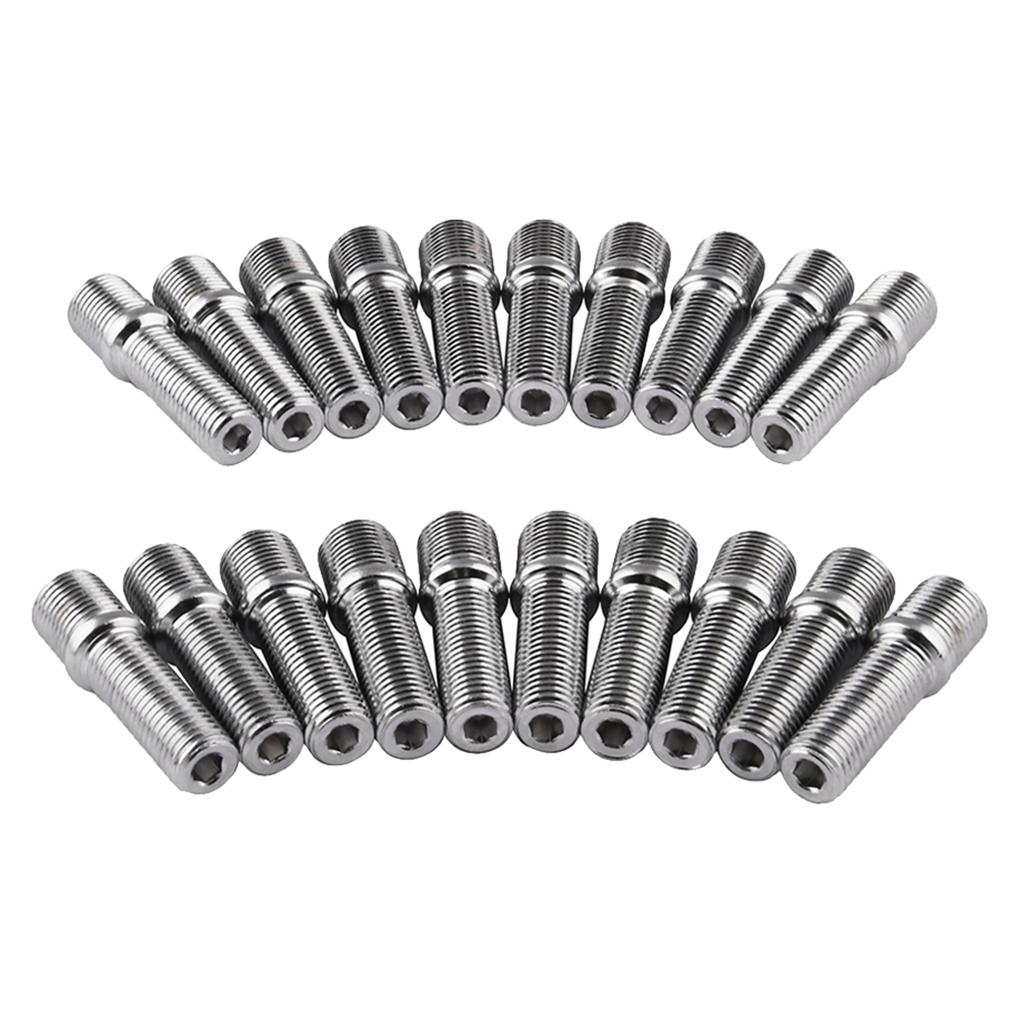 Wheels Studs Conversion Kit M14x1.5 To M12x1.5 Long Lug Bolts Screw Adapter for Car Alloy Wheel Repair and Maintenance