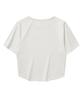 COVERNAT WOMAN Baby Fit Arch Cooper Logo Shirred T-Shirt White