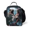 Dinosaur Print DIY Lunch Bag Office Workers School Kids - PVC Insulated Shoulder Cooler