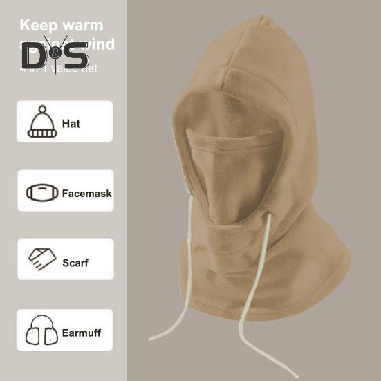 Cycling Face Guard 4-In-1 Windproof Winter Warm Cold Weather Full Cover Men Women Outdoor Neck Gaiter Balaclava Hood Bandana Scarf