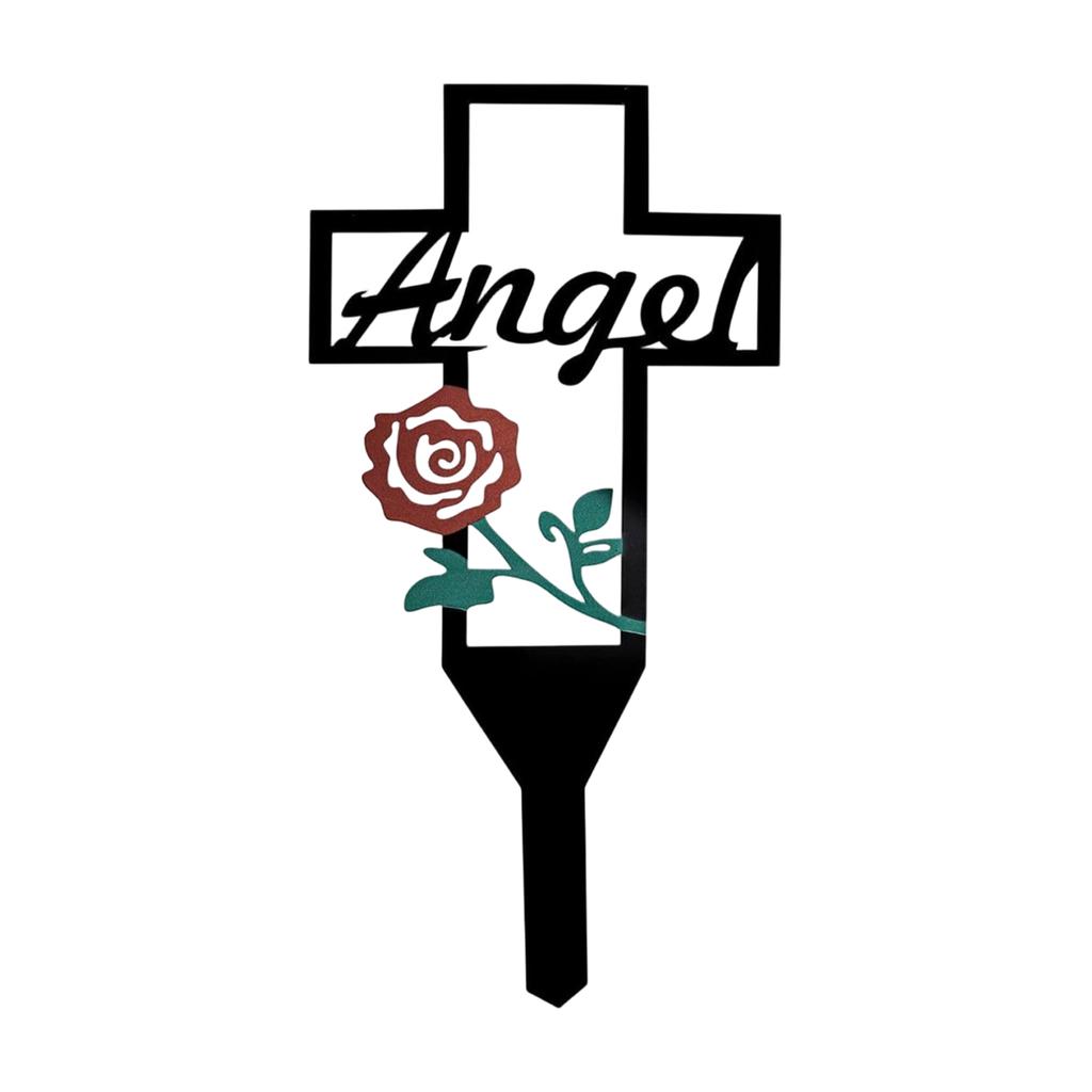 Cemetery Memorial Stake with Pointed Top - Outdoor Decorative for Deceased Relatives