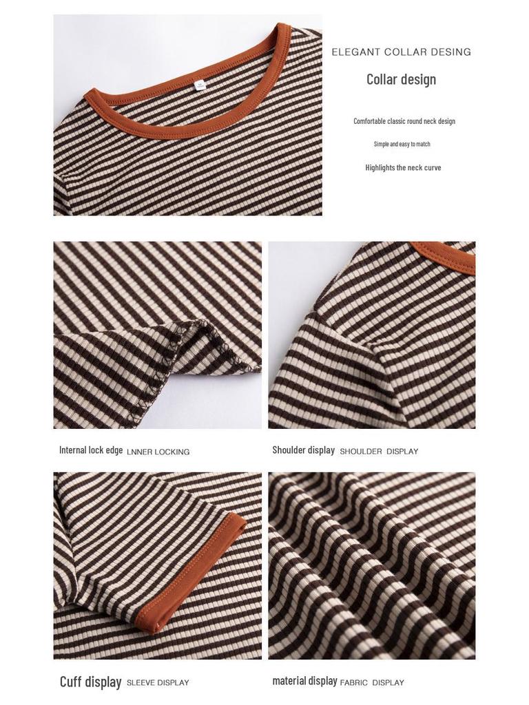 Gestreiftes Kurzarm-Damen-T-Shirt - Schwarz & Weiß, Trendy, Lockerer Europäischer & Amerikanischer Stil (Sommer 2023)