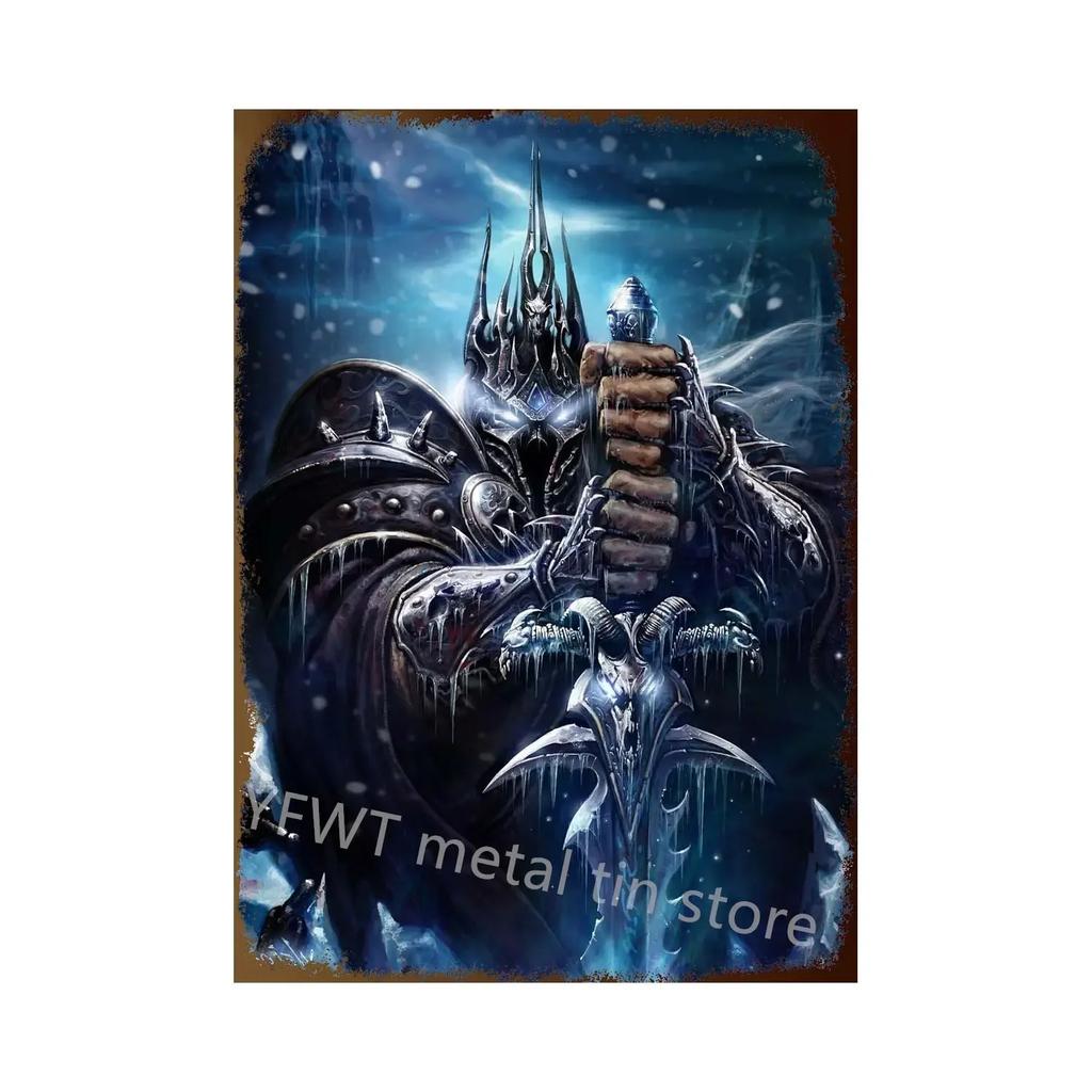 Modern World of Warcraft Game Metal Tin Sign Poster Wall Art Bedroom Studio Home Wall Decoration Cuadros