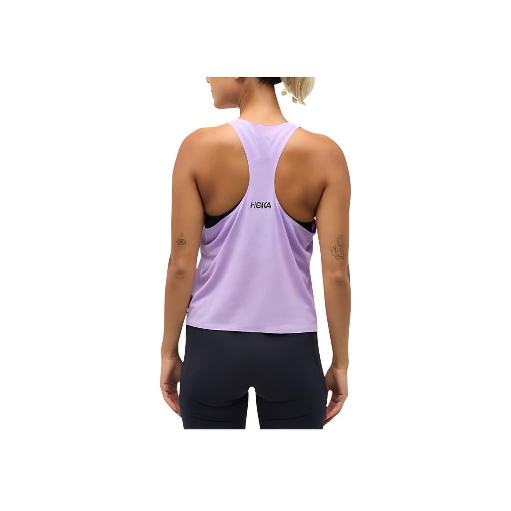 HOKA ONE ONE Canotta Senza Maniche con Logo Solido Donna Viola 1164153-ARF