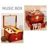 Sound Music Box With Elegant Rotating Jewelry Designs ABS Metal Wind Up Music Box for Relaxation & Decorative Use