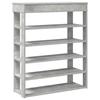 VidaXL Étagère à chaussures gris béton 80x30x98 cm bois d'ingénierie, rangement de chaussures, armoire de rangement de 859935