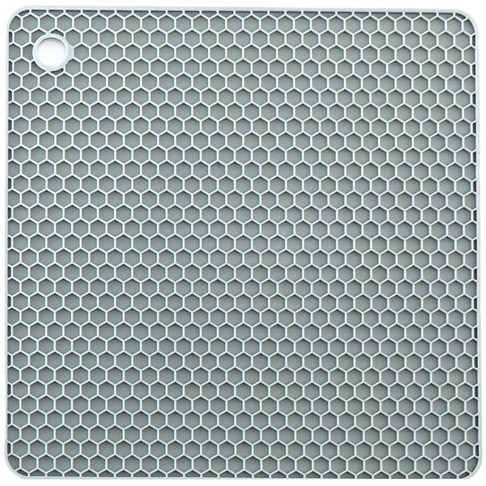 High Temperature Resistant Thermal Insulation Square Honeycomb Silicone Pot Mat 7.2 x 7.2 x 0.2in