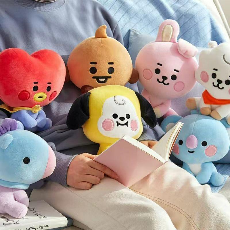 

BT21 плюшевые игрушки Kawaii мини-брелок аниме сумка кулон украшение для детей 12-22 см Bt21 периферийные устройства мягкие животные кукла подарок