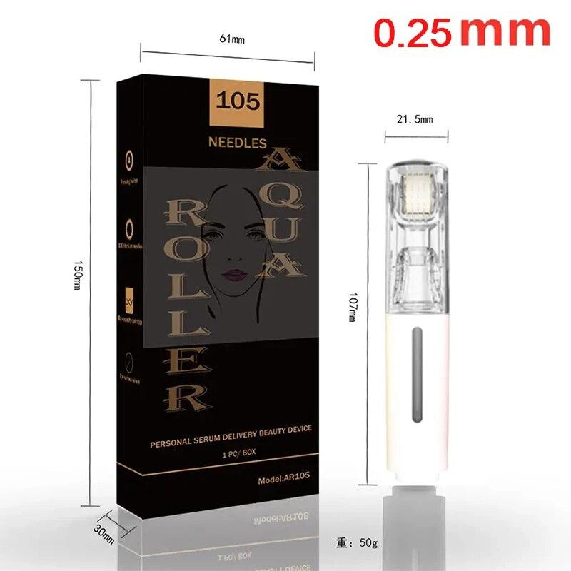 105 Pins Derma Microneedle Roller Beard Growth Beard Hair Growth 0.25mm/0.3mm Titanium Needle Beautify Lip Treatment Skin Care