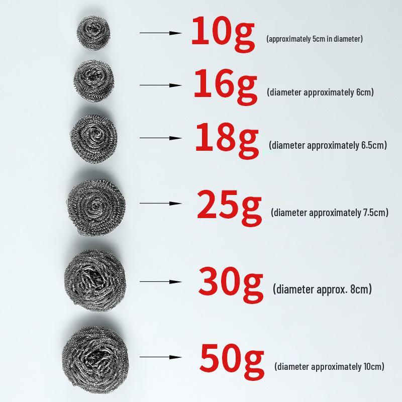 

Большой кухонный шарик для чистки из нержавеющей стали - Бытовая дезактивационная щетка для кастрюль 10g